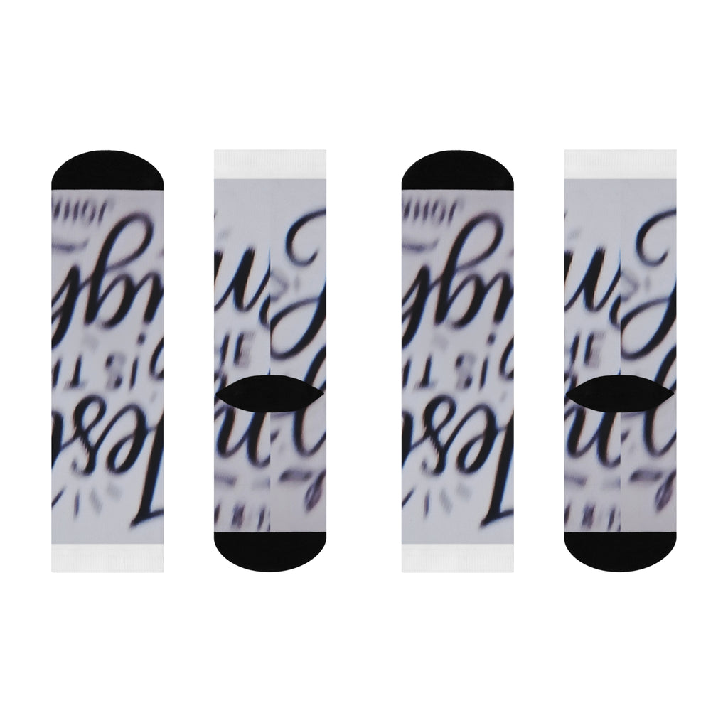 Crew Socks — 'Jesus This Is My Vibe' Script Cushion Socks (Religious, Inspirational)