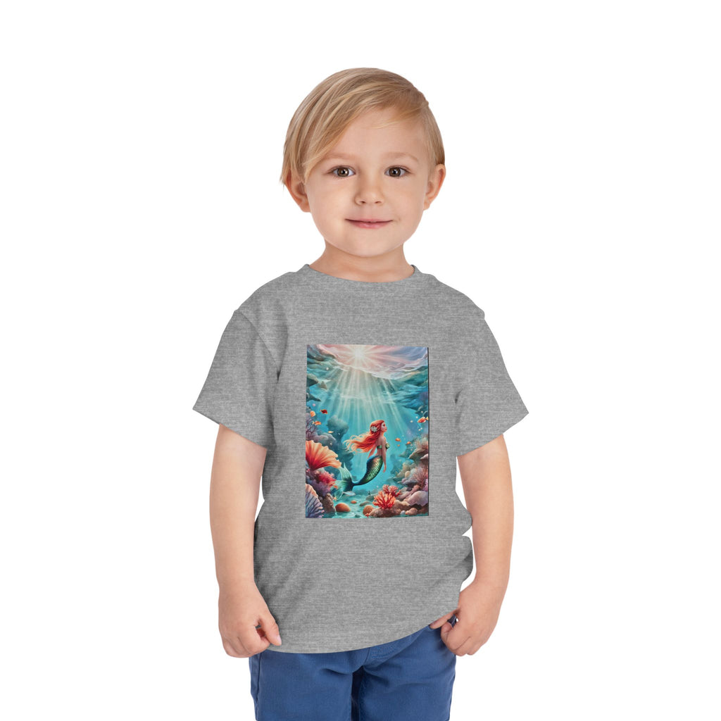 Mermaid Toddler Tee – Underwater Sunlight Sea Life Graphic
