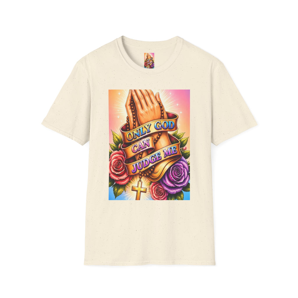 T-Shirt — "Only God Can Judge Me" Praying Hands Religious Tee