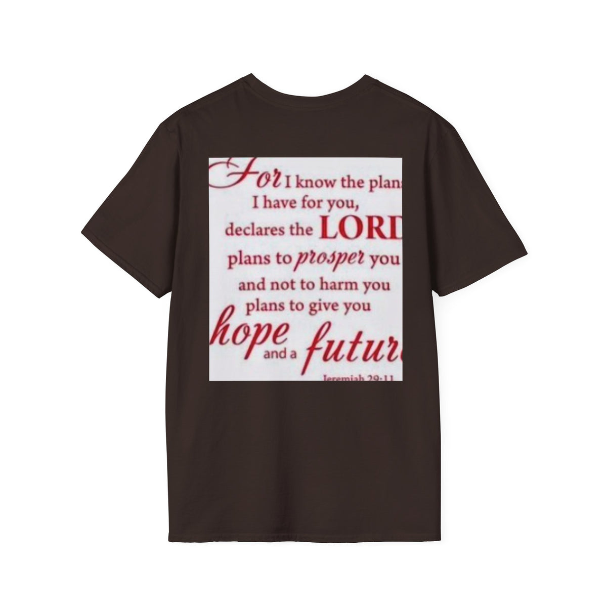 Christian Scripture T‑Shirt — "For I Know the Plans" Jeremiah 29:11 Inspirational Tee