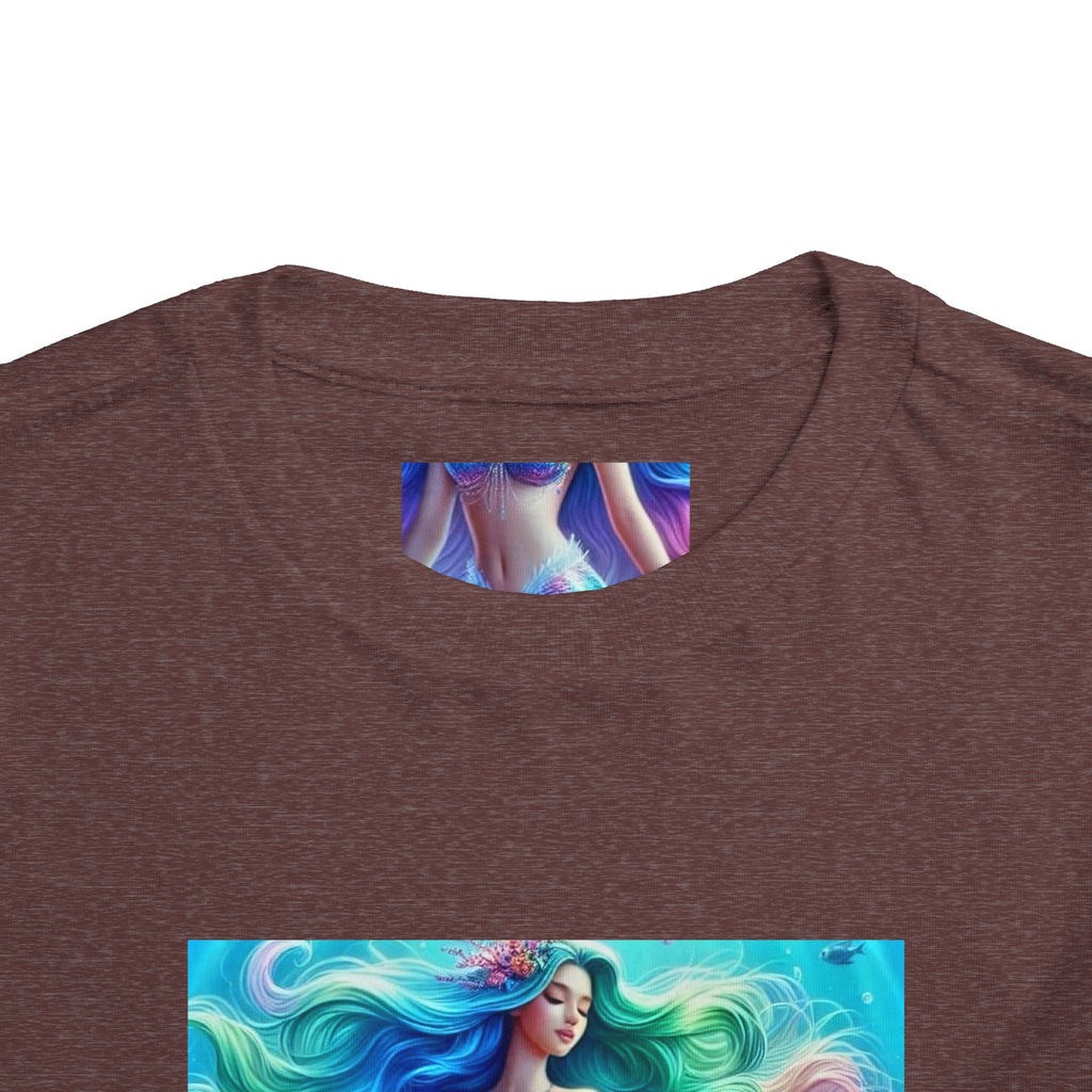 Toddler Mermaid Tee — Colorful Rainbow Sea Princess Short Sleeve Shirt