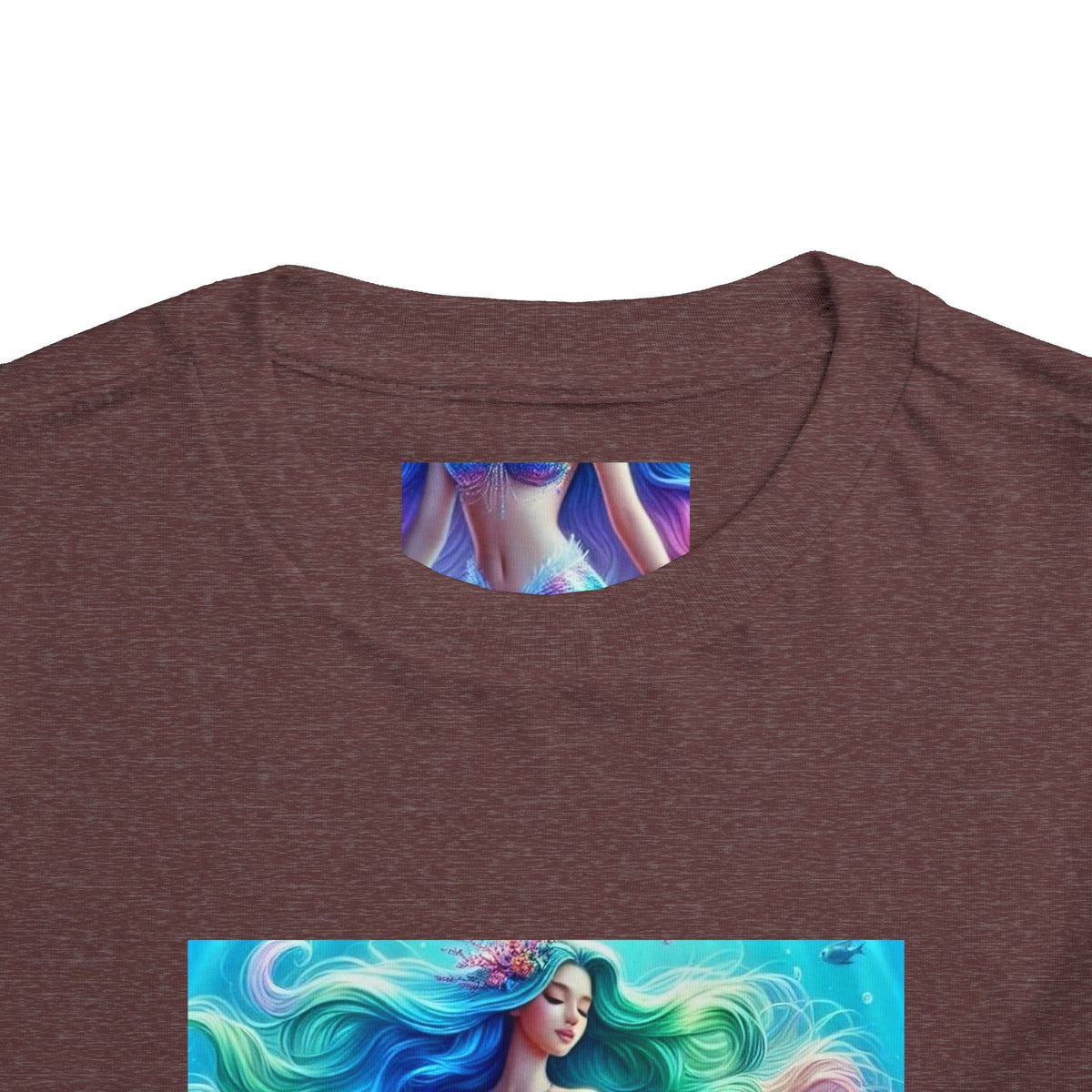 Toddler Mermaid Tee — Colorful Rainbow Sea Princess Short Sleeve Shirt