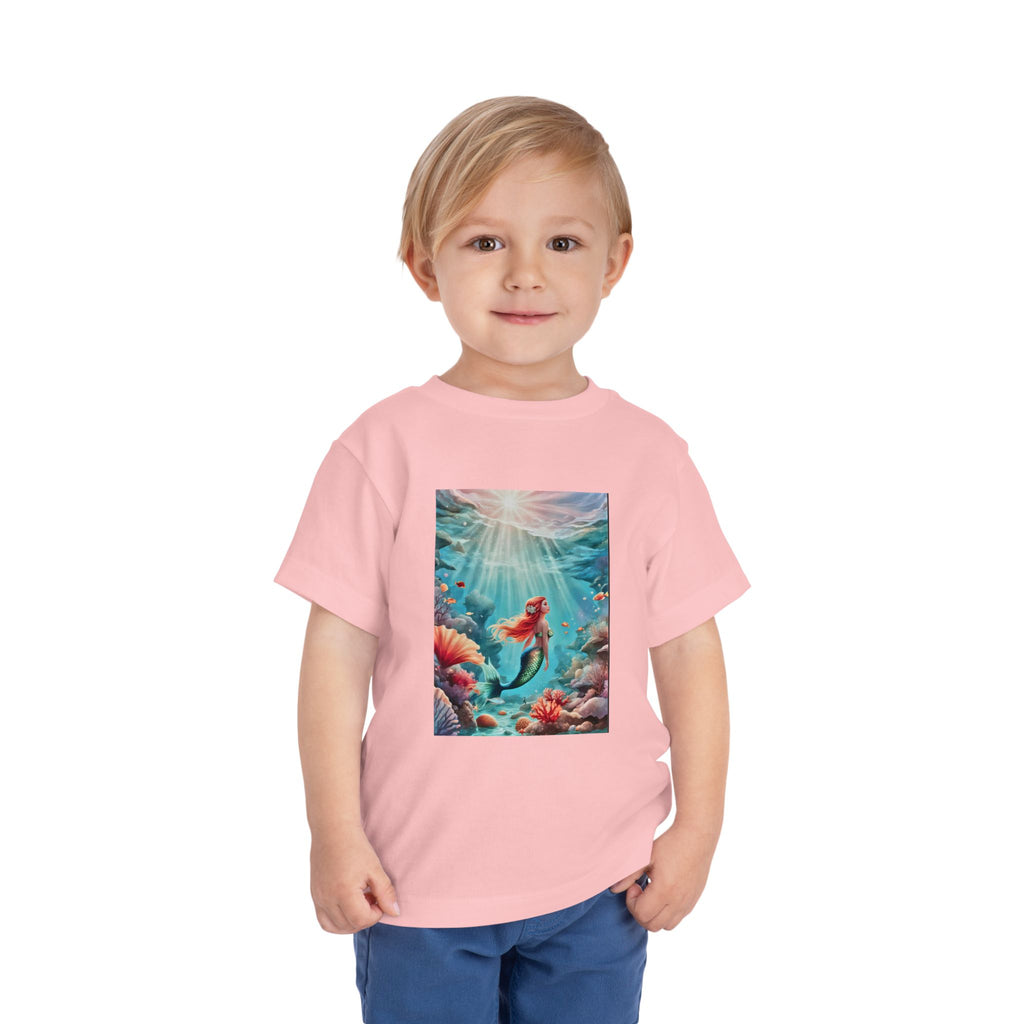 Mermaid Toddler Tee – Underwater Sunlight Sea Life Graphic