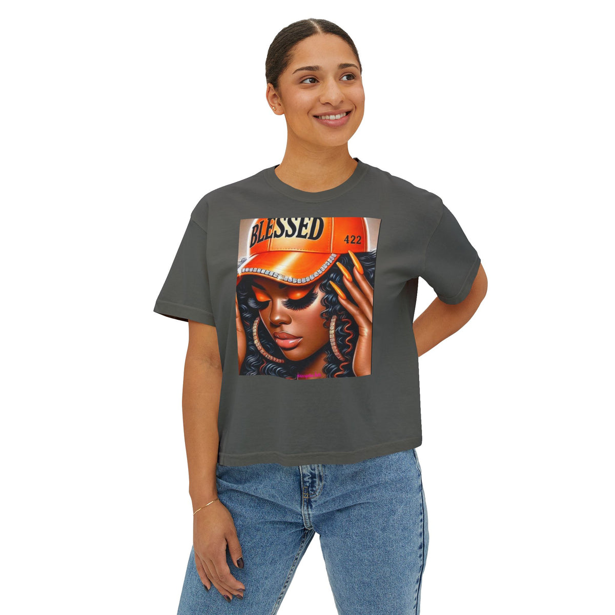 Blessed 422 Boxy Tee – Women’s Graphic Crop Shirt