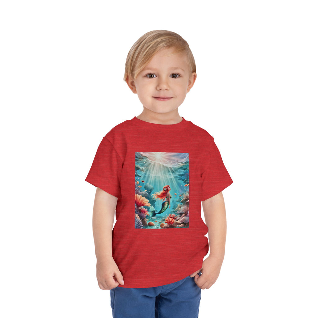 Mermaid Toddler Tee – Underwater Sunlight Sea Life Graphic