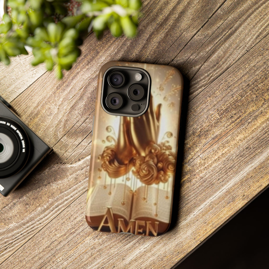 Prayer Hands 'Amen' Phone Case - Religious Christian iPhone Case
