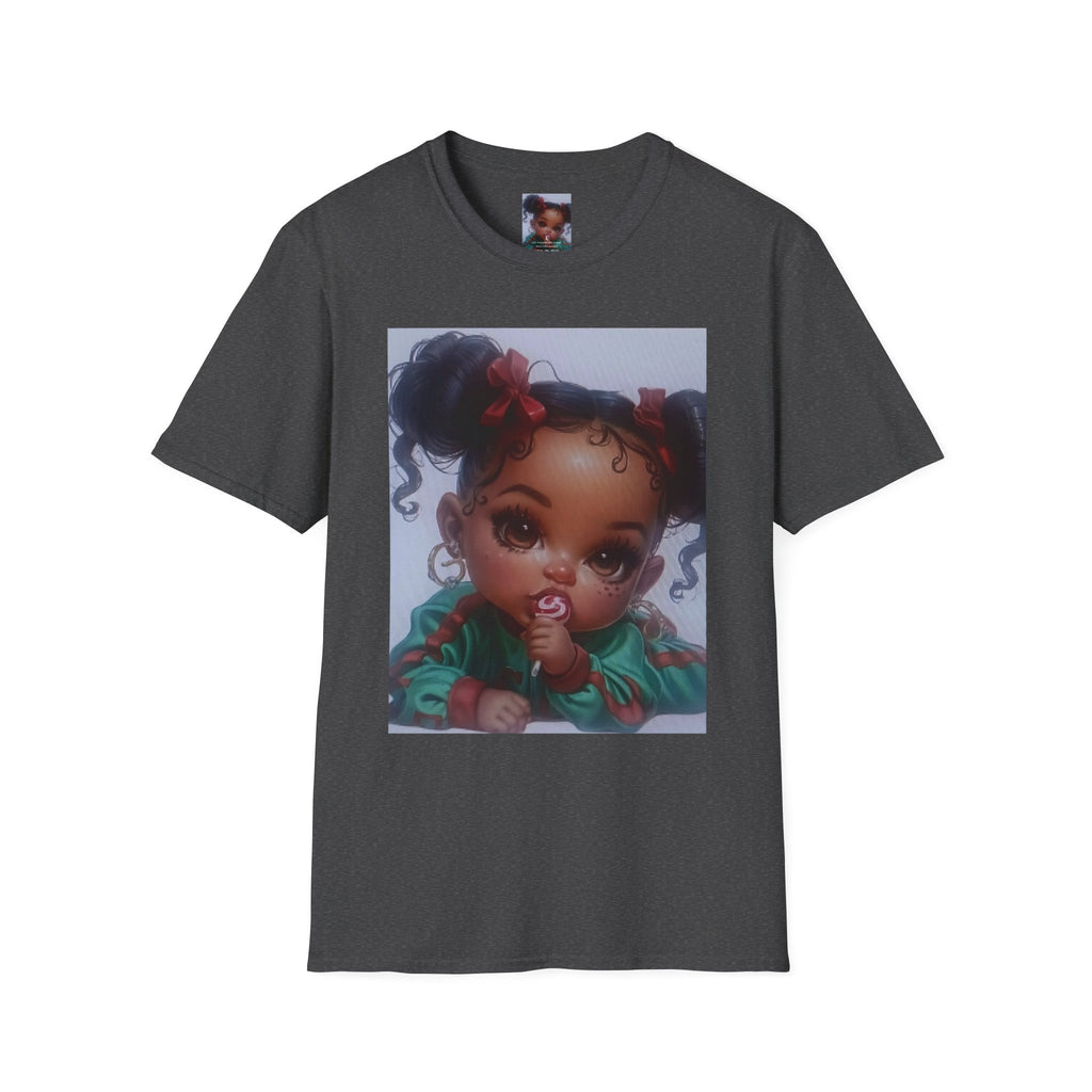 Cute Baby Girl Portrait T-Shirt — Adorable Cartoon Infant Graphic Tee