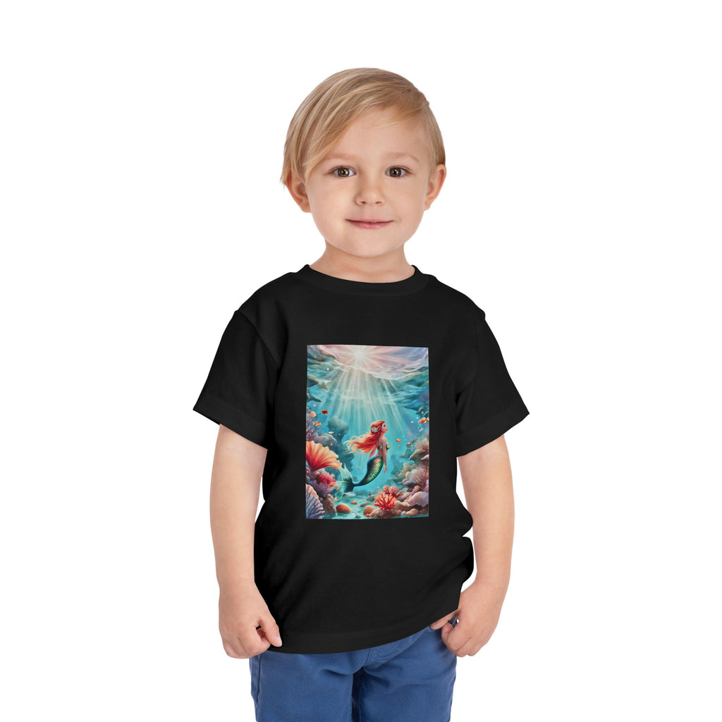 Mermaid Toddler Tee – Underwater Sunlight Sea Life Graphic