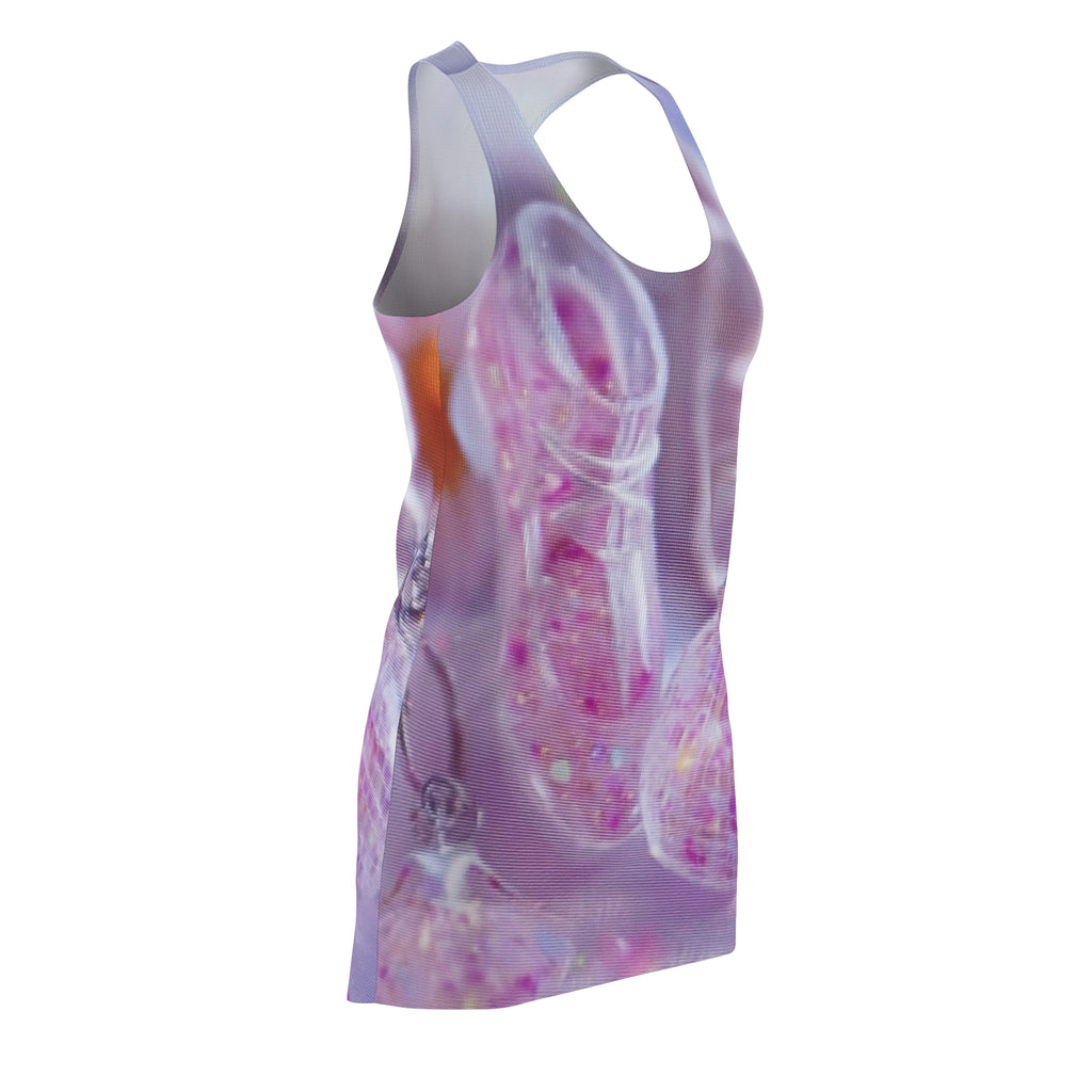 Racerback Dress — Pink Disco Ball Glitter AOP