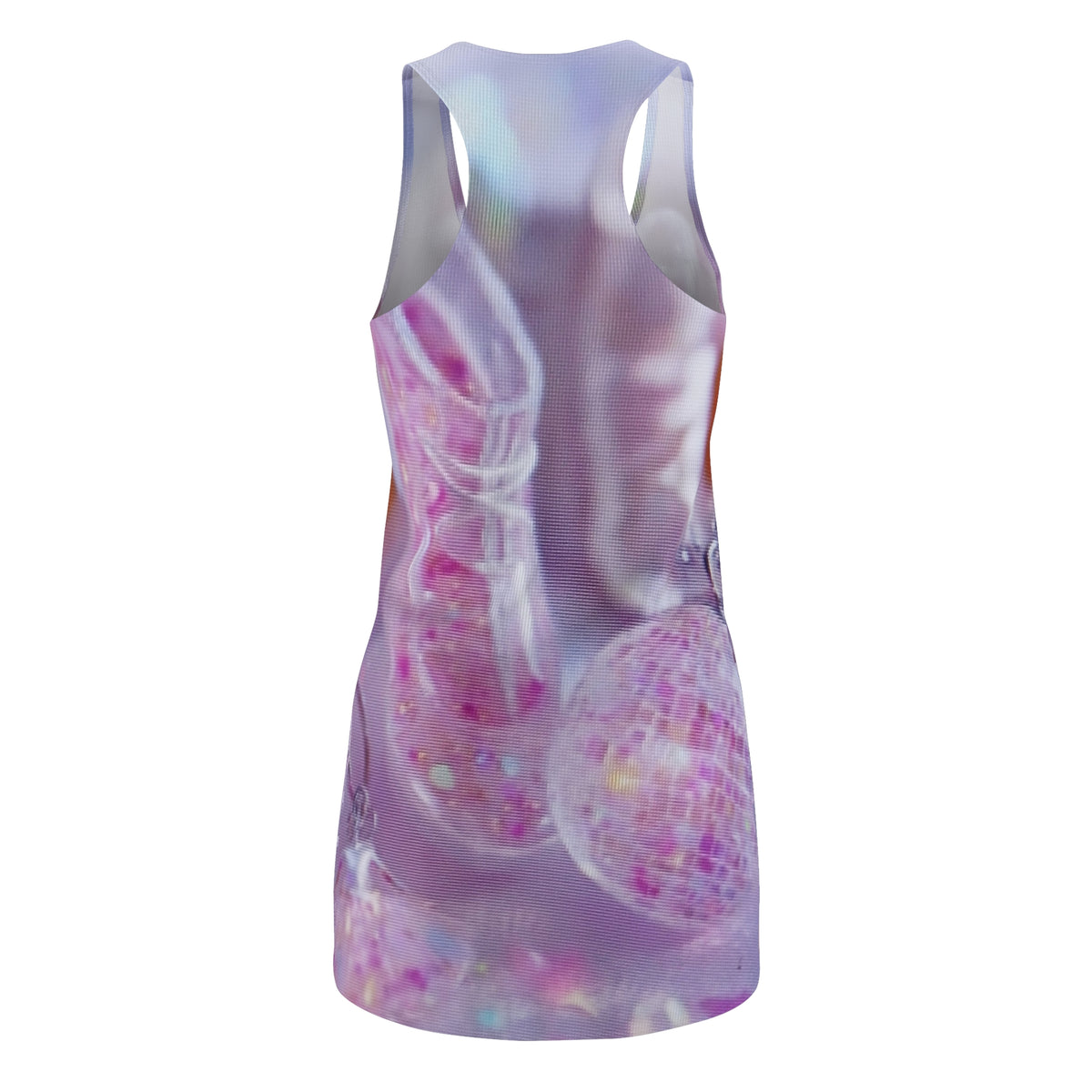Racerback Dress — Pink Disco Ball Glitter AOP