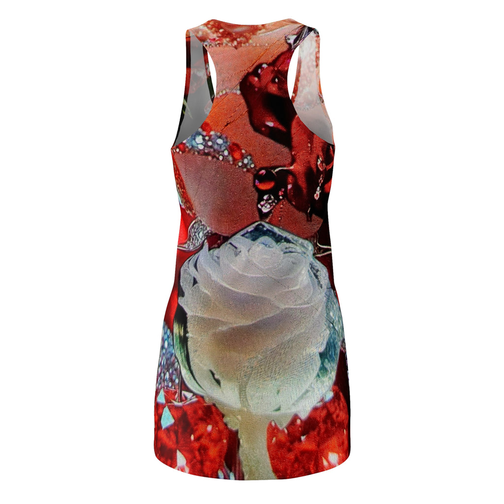 Racerback Dress — Red Rose Jewel All-Over Print
