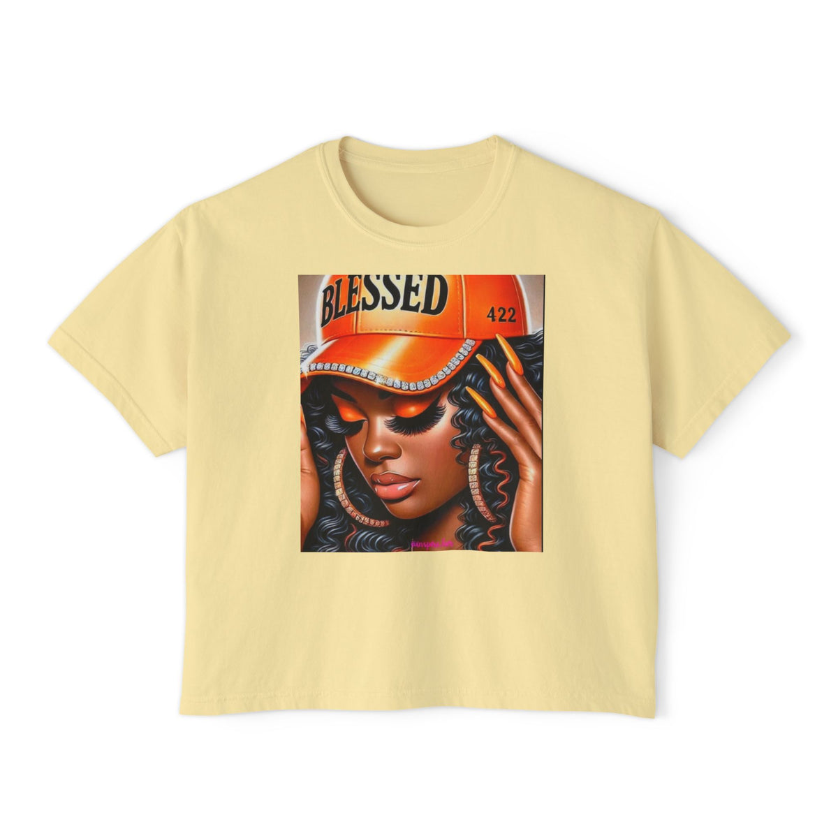 Blessed 422 Boxy Tee – Women’s Graphic Crop Shirt