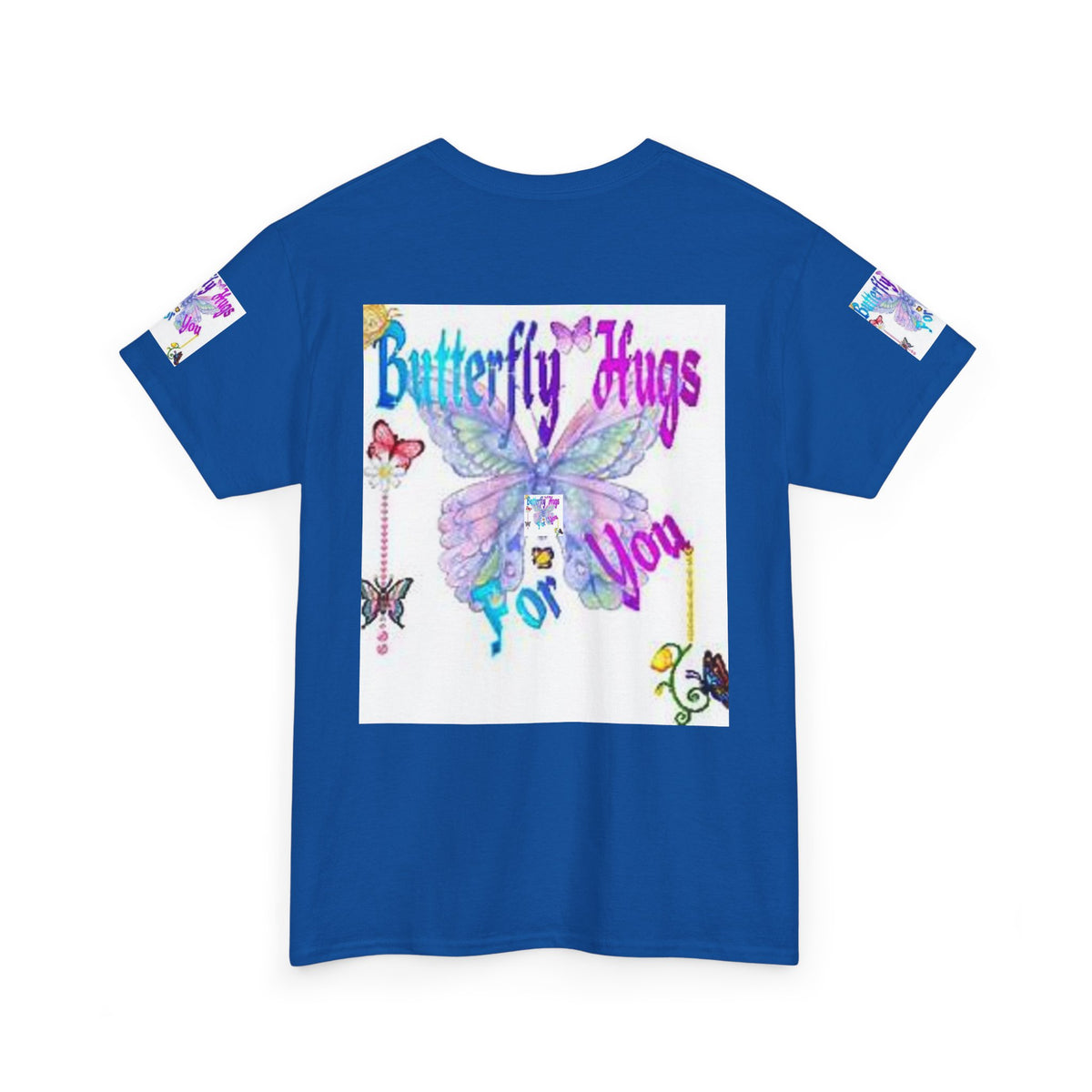Butterfly Hugs Tee — Pastel Butterfly Graphic Shirt with "Butterfly Hugs For You"