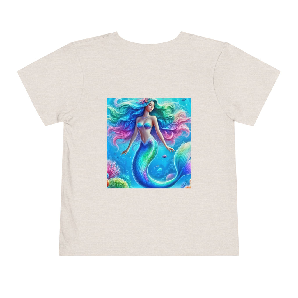 Toddler Mermaid Tee — Colorful Rainbow Sea Princess Short Sleeve Shirt