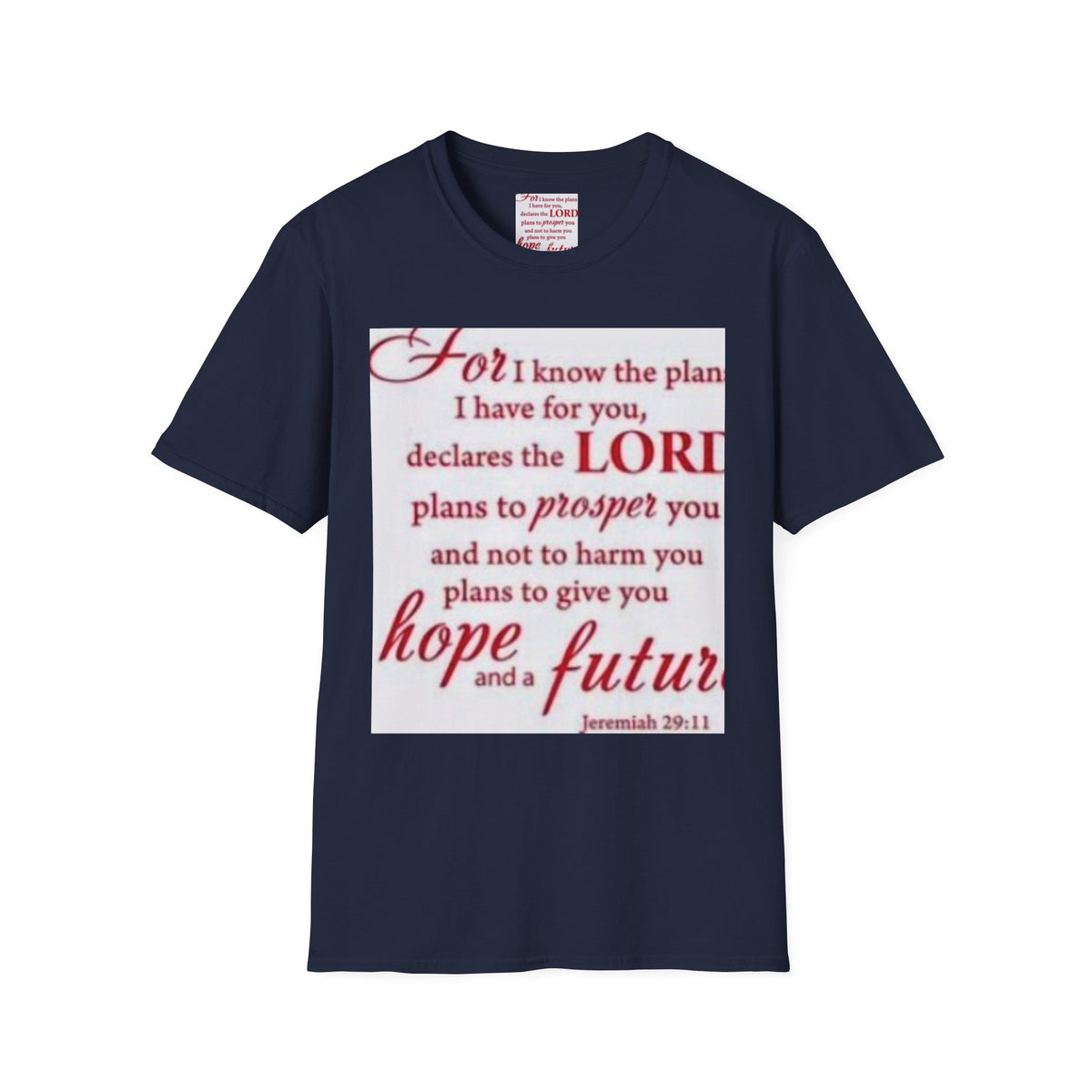Christian Scripture T‑Shirt — "For I Know the Plans" Jeremiah 29:11 Inspirational Tee