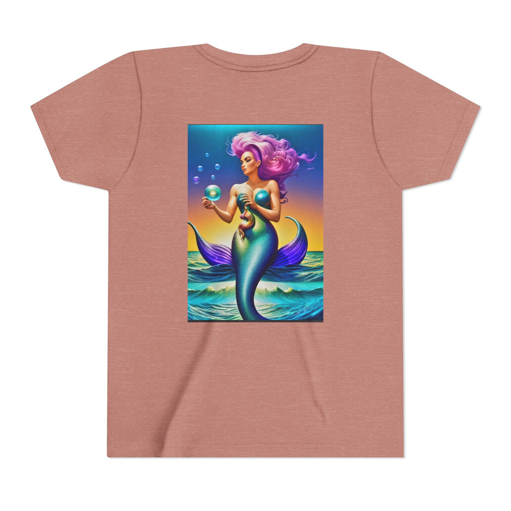 Youth Mermaid Tee — Colorful Fantasy Mermaid Graphic Shirt for Kids