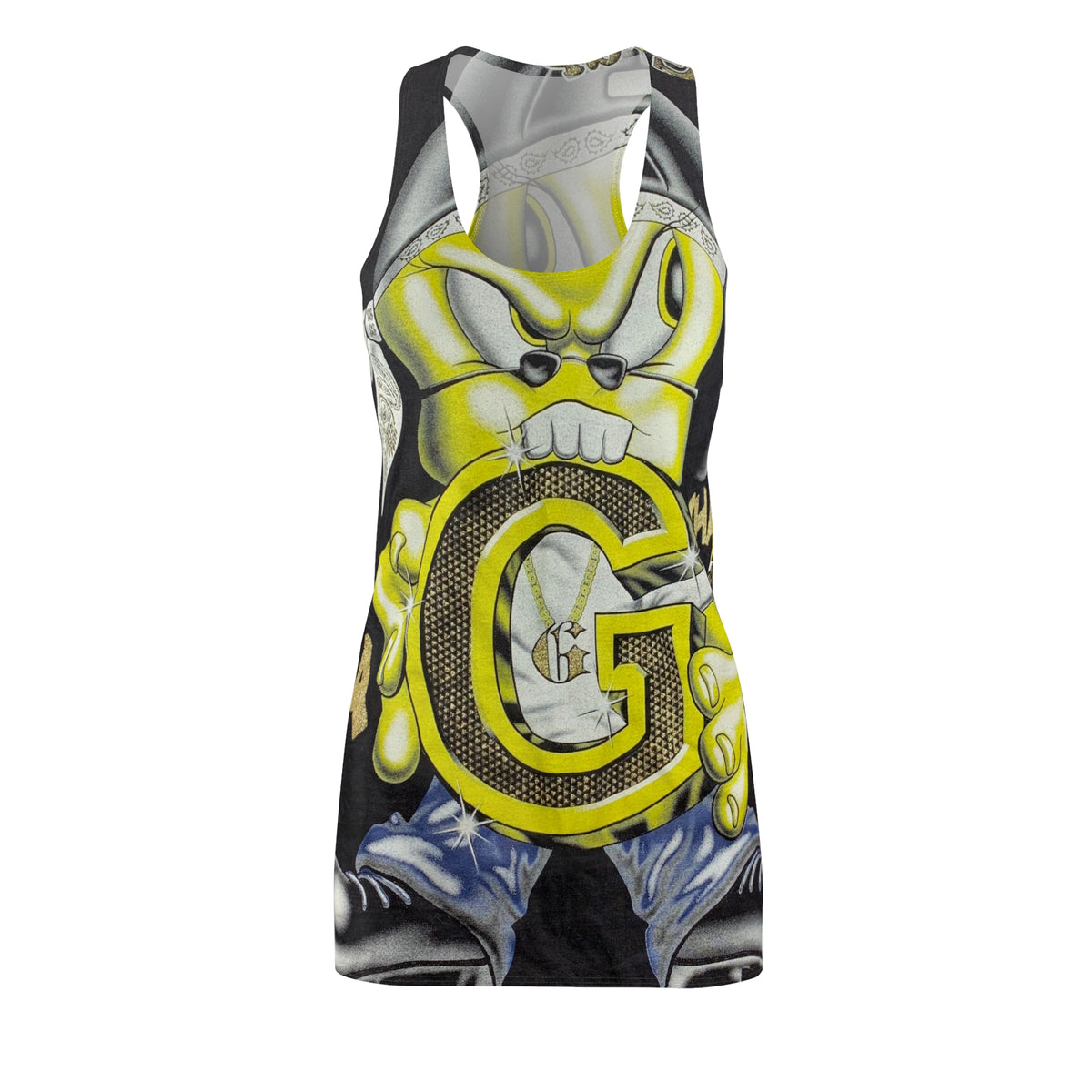 Graffiti 'G' Racerback Dress — Urban Streetwear Graphic Dress