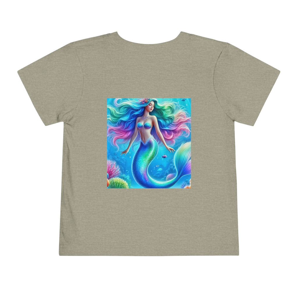 Toddler Mermaid Tee — Colorful Rainbow Sea Princess Short Sleeve Shirt