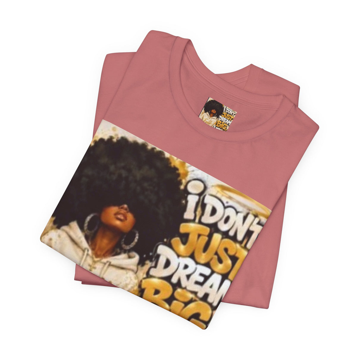 Faith Hoodie Tee — "I Don’t Just Dream Big, I Pray Bigger" Inspirational Graphic T-Shirt