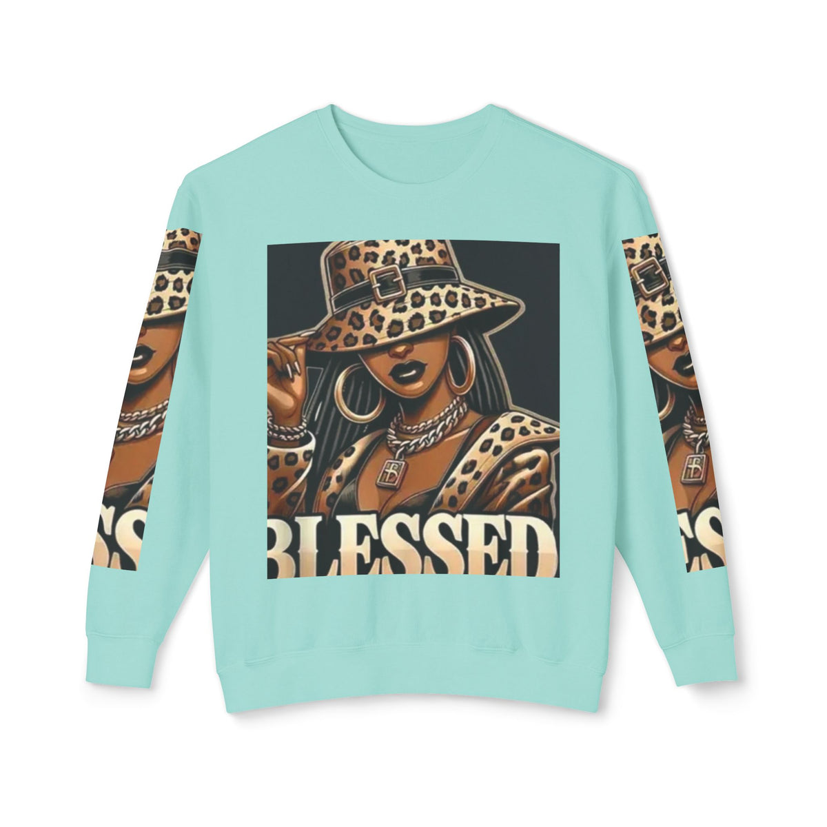 Blessed Leopard Femme Crewneck Sweatshirt