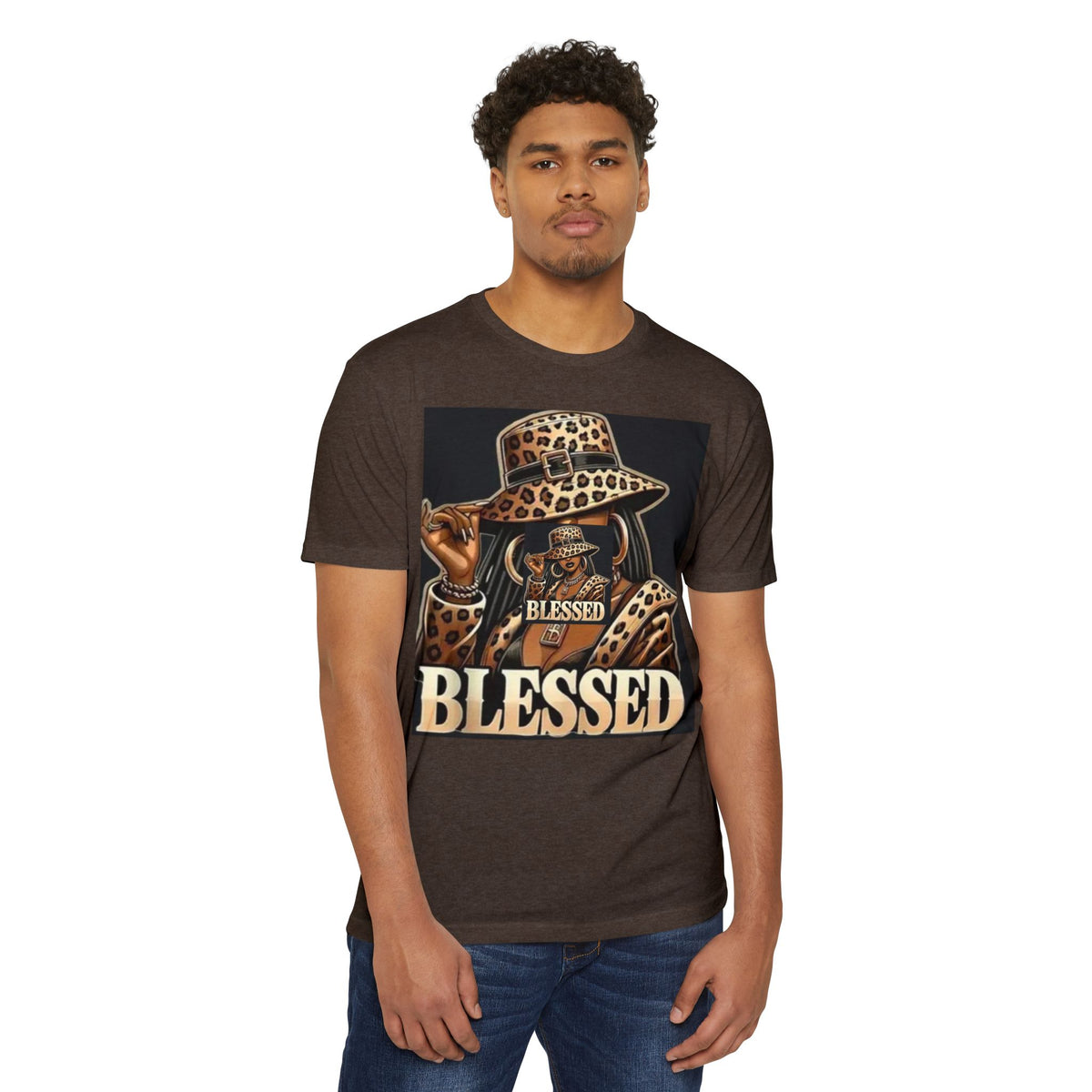 Blessed Leopard Hat T-Shirt