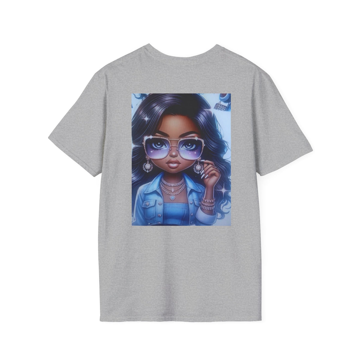 Afro Chic Graphic Tee — Girl with Sunglasses Illustration