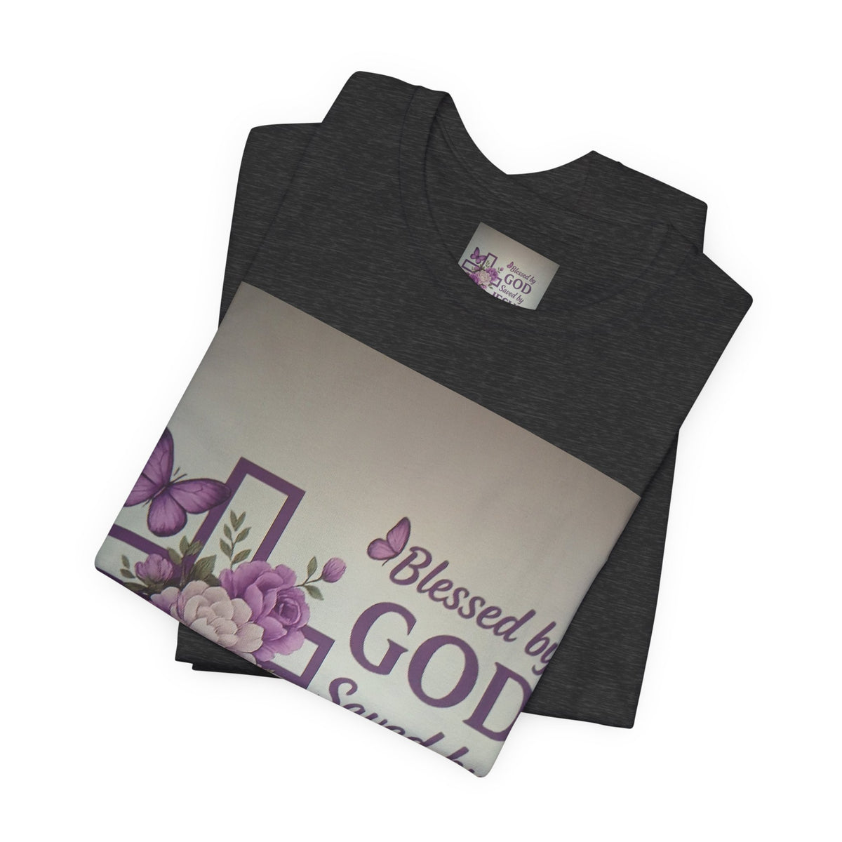 Blessed by God Christian T-Shirt — "Blessed by God, Saved by Jesus, Filled by the Spirit"