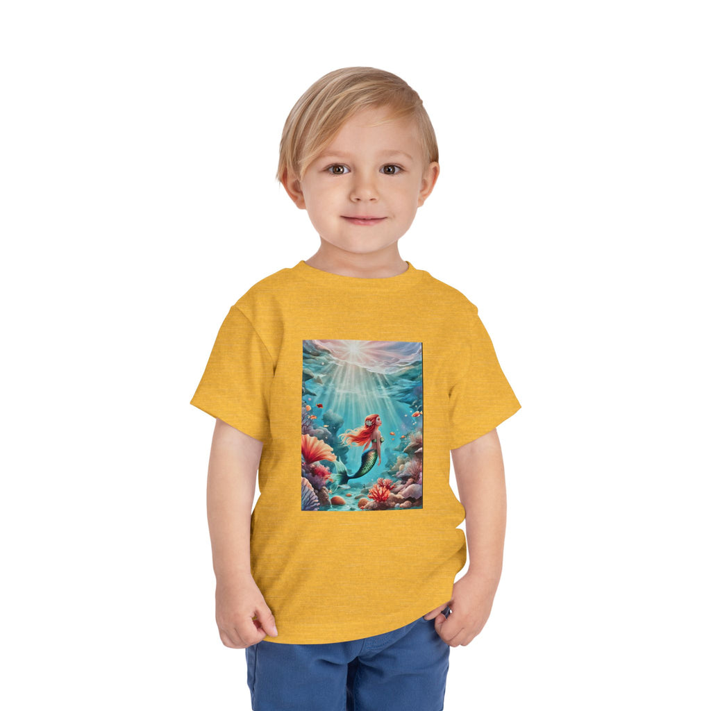 Mermaid Toddler Tee – Underwater Sunlight Sea Life Graphic