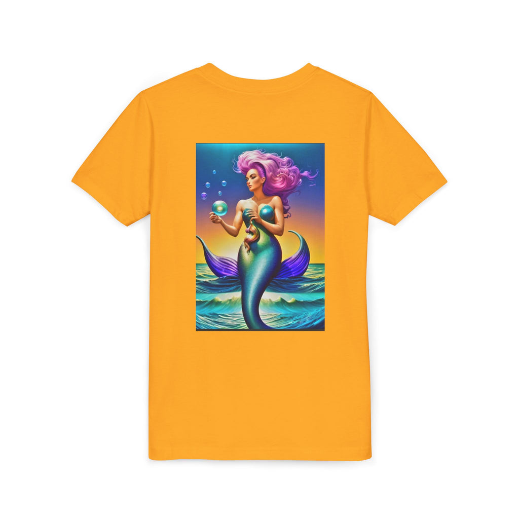 Youth Mermaid Tee — Colorful Fantasy Mermaid Graphic Shirt for Kids