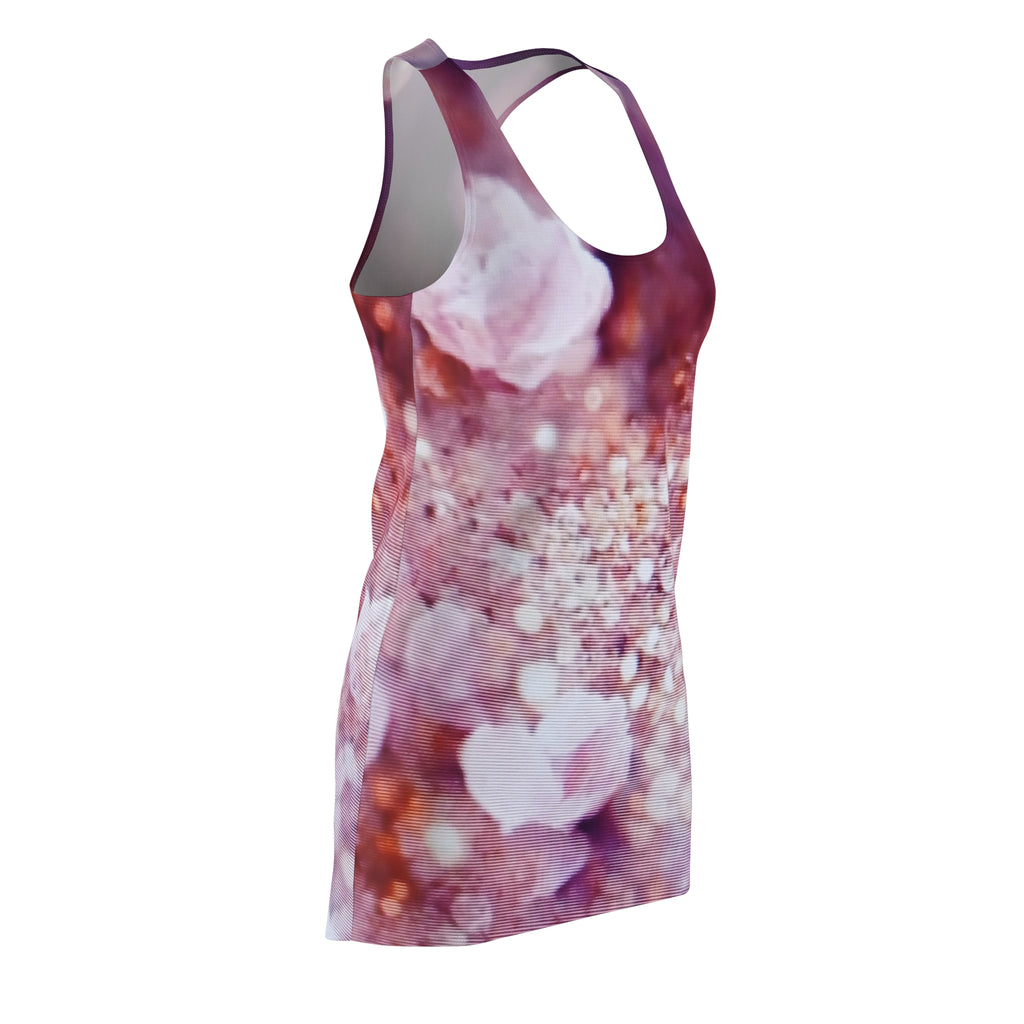 Racerback Dress - Blush Sparkle Floral All-Over Print