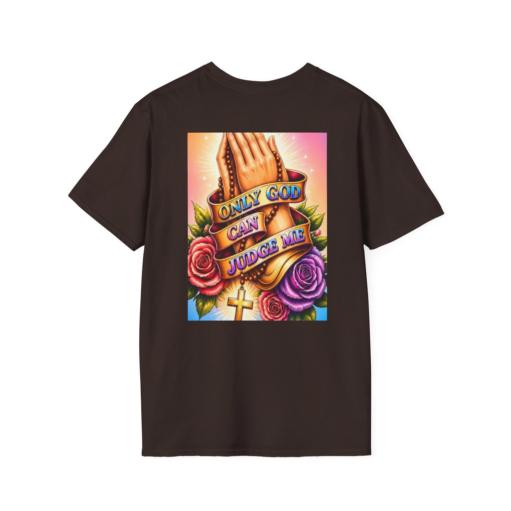 T-Shirt — "Only God Can Judge Me" Praying Hands Religious Tee