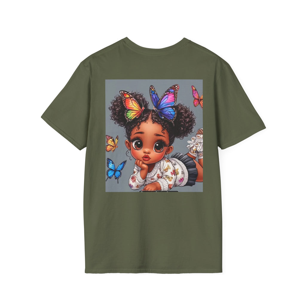 Butterfly Crown T‑Shirt — Cute Little Girl Illustration Tee