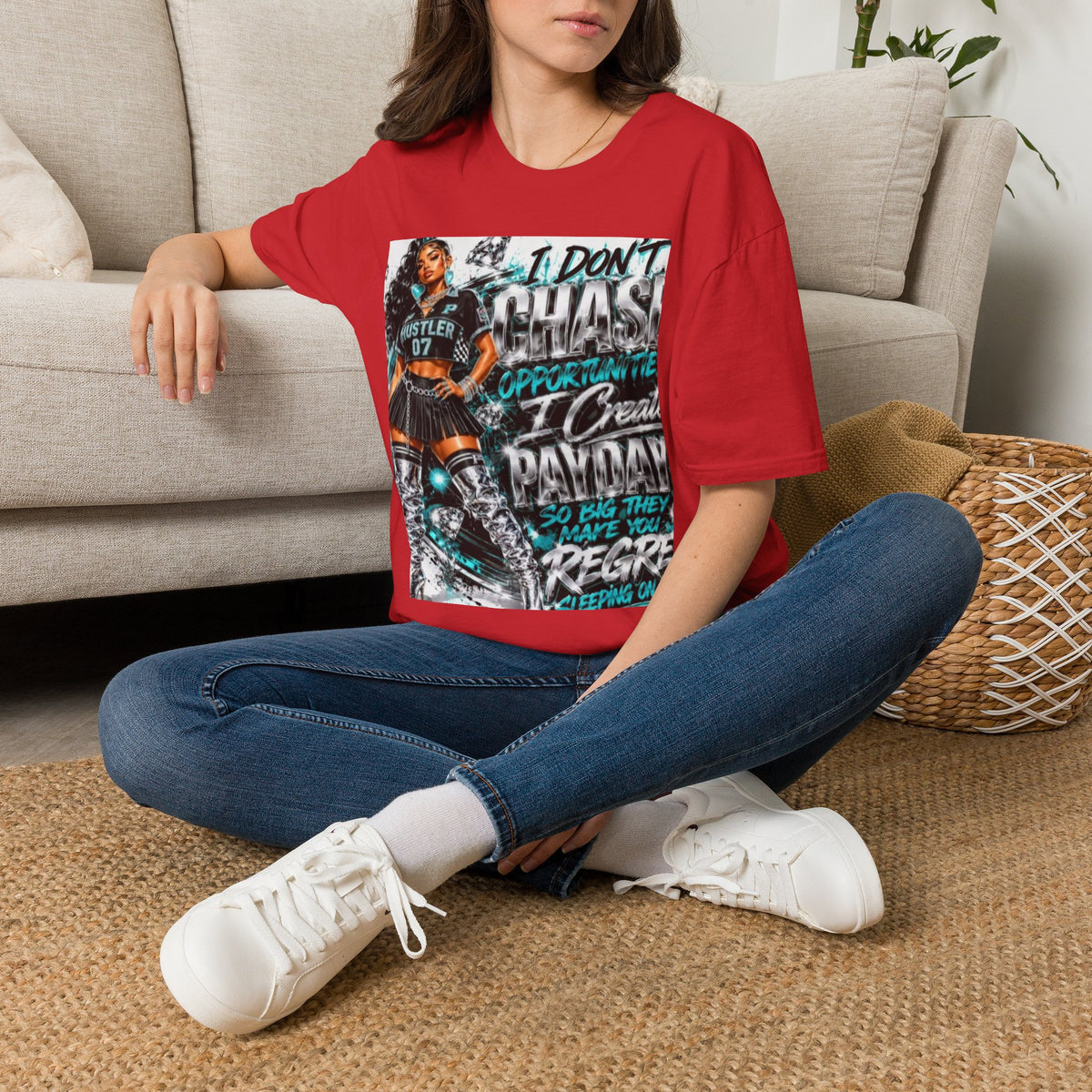 Hustler 'I Don't Chase Opportunities' Graphic T-Shirt