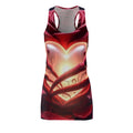 Heart Rose Racerback Dress - Valentine’s All-Over Print