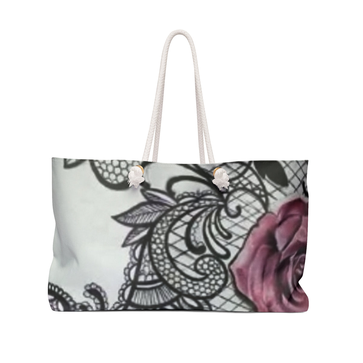Floral Lace Rose Weekender Bag