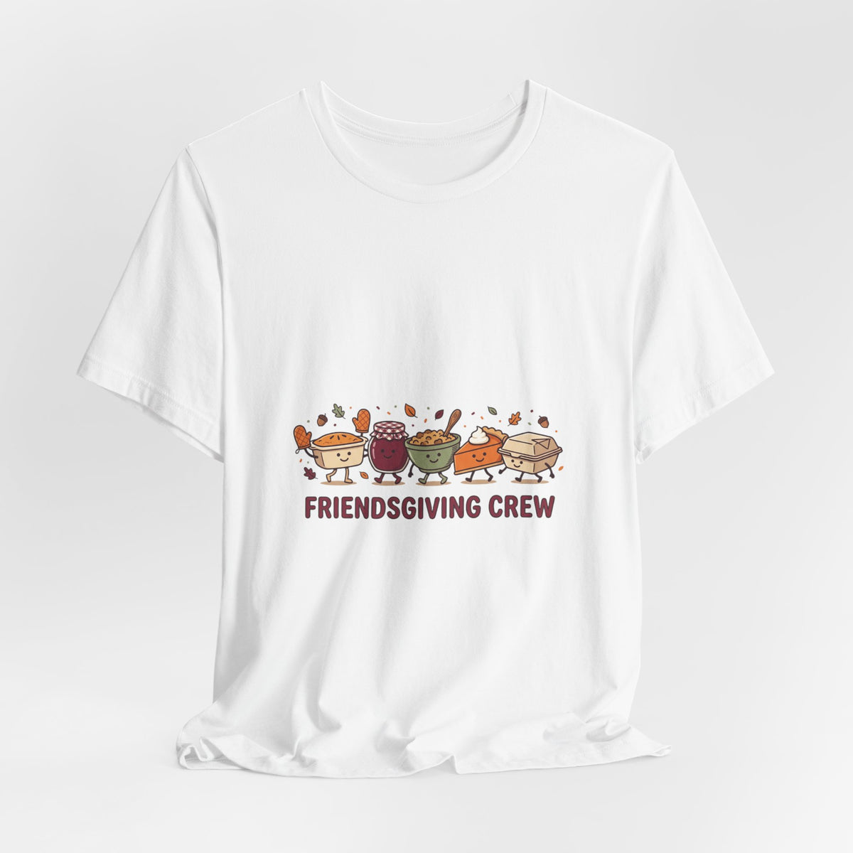 Friendsgiving Crew Tee | Thanksgiving Turkey Pumpkin Pie Watercolor Foliage