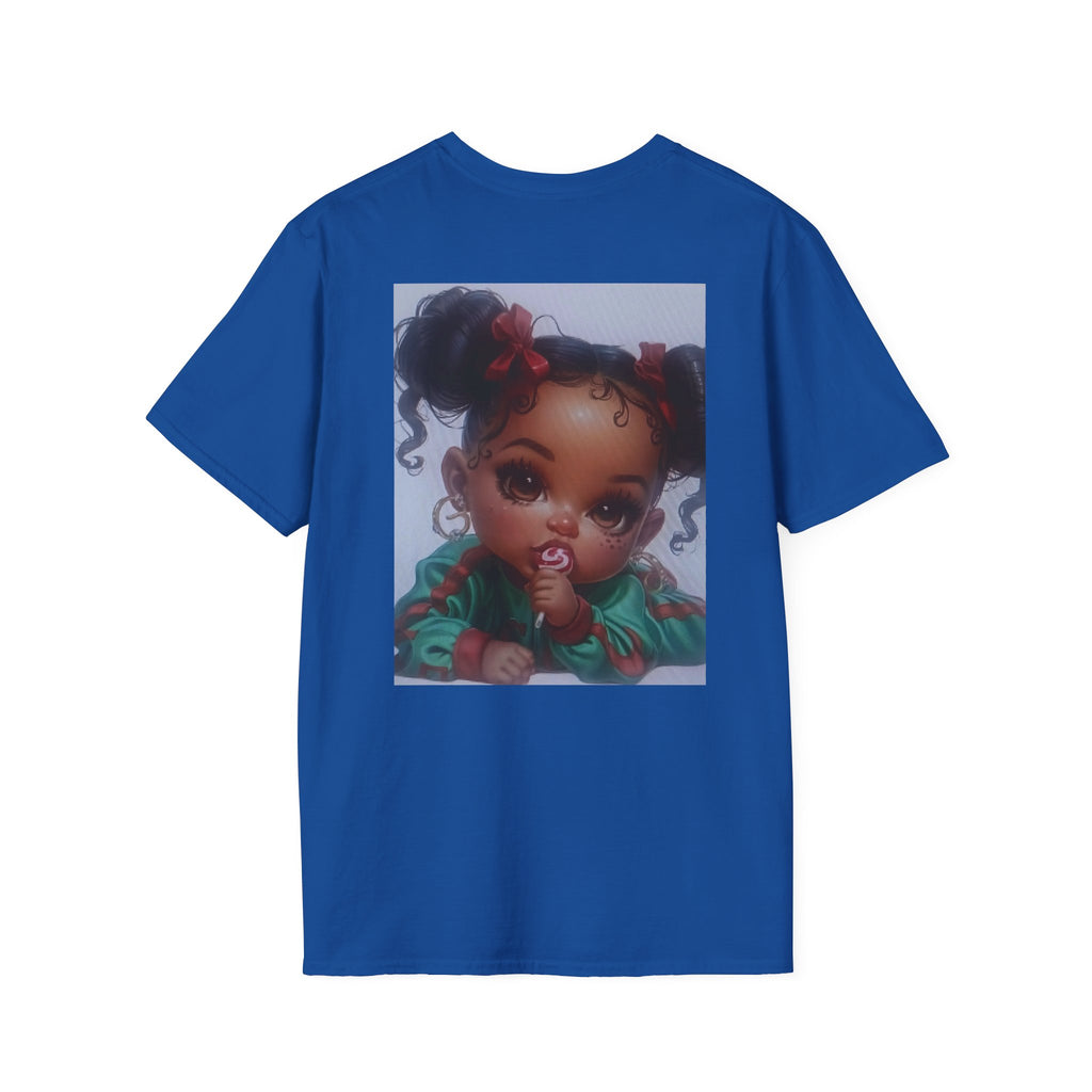 Cute Baby Girl Portrait T-Shirt — Adorable Cartoon Infant Graphic Tee