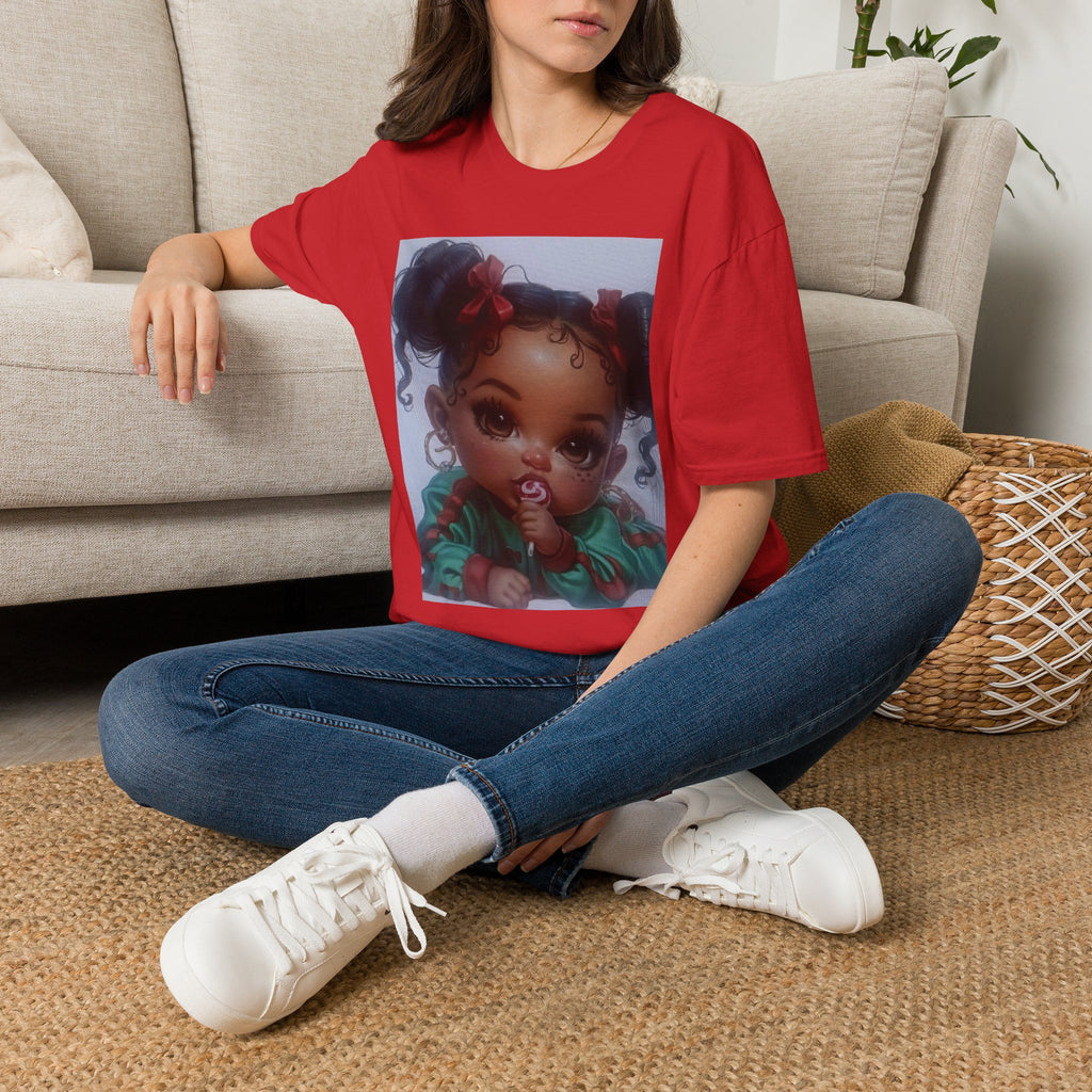 Cute Baby Girl Portrait T-Shirt — Adorable Cartoon Infant Graphic Tee