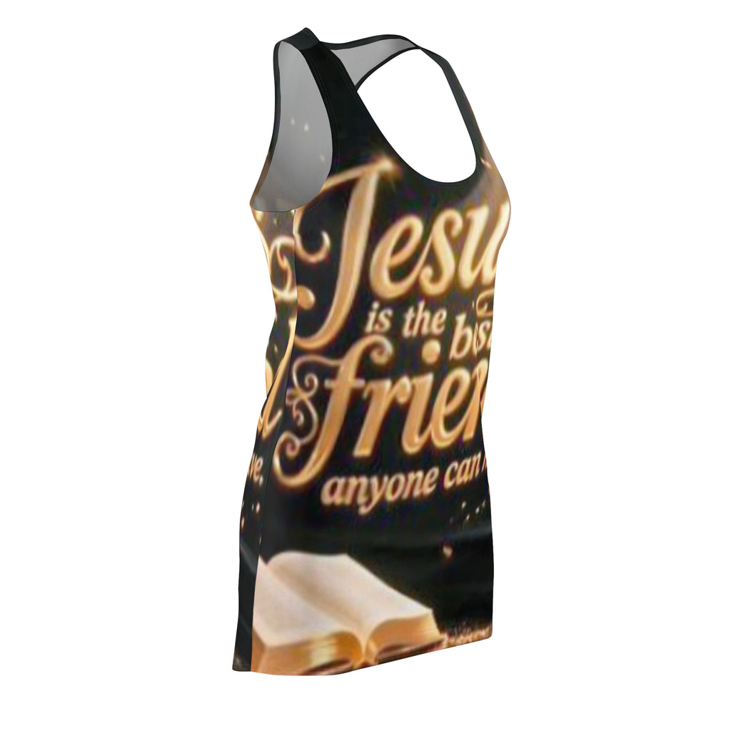 Jesus Is the Best Friend Racerback Dress — Christian Faith AOP Dress