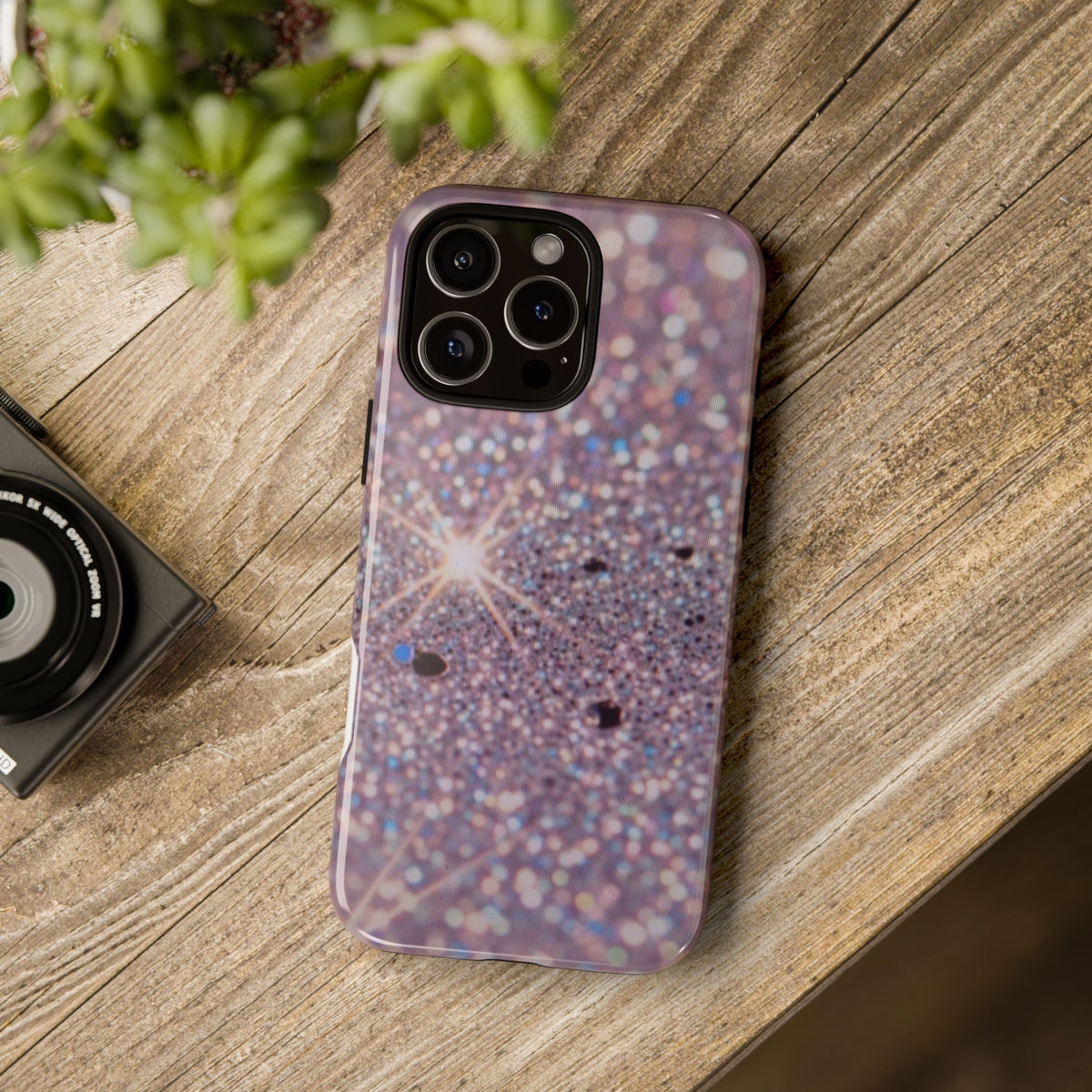 Sparkling Pink Glitter Tough Phone Case