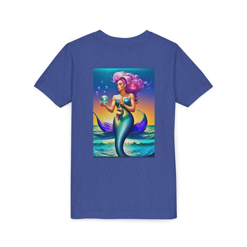 Youth Mermaid Tee — Colorful Fantasy Mermaid Graphic Shirt for Kids