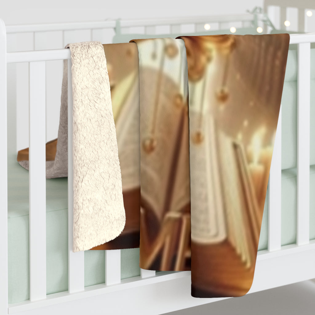 Christian 'Amen' Sherpa Blanket — Praying Hands & Bible Cozy Throw