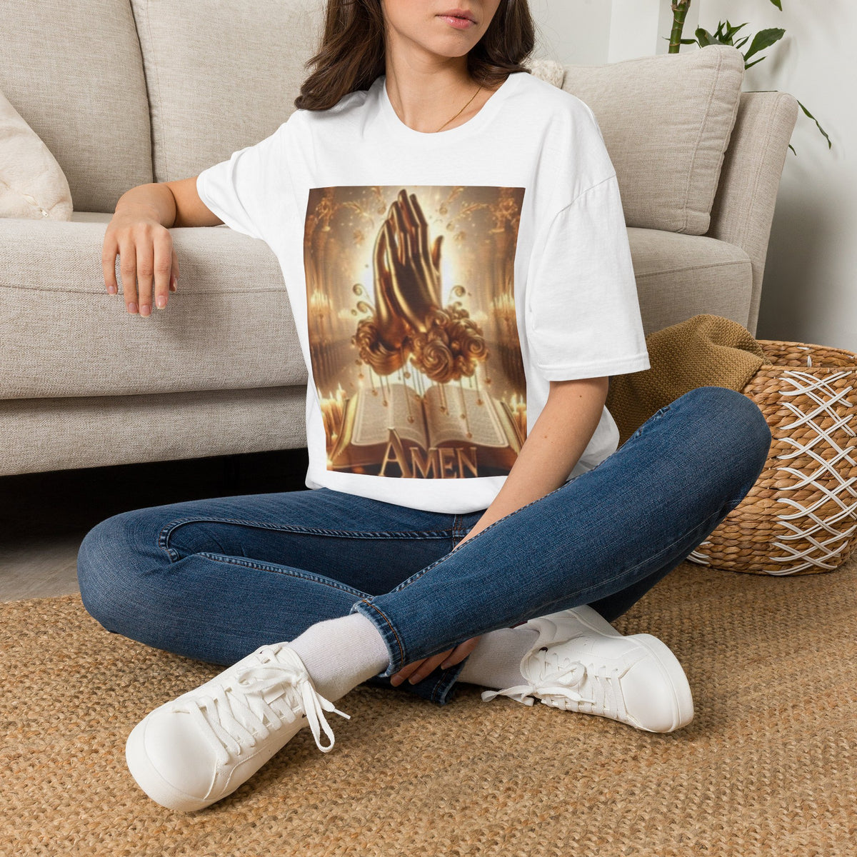 Prayer Hands T‑Shirt – "Amen" Spiritual Faith Tee