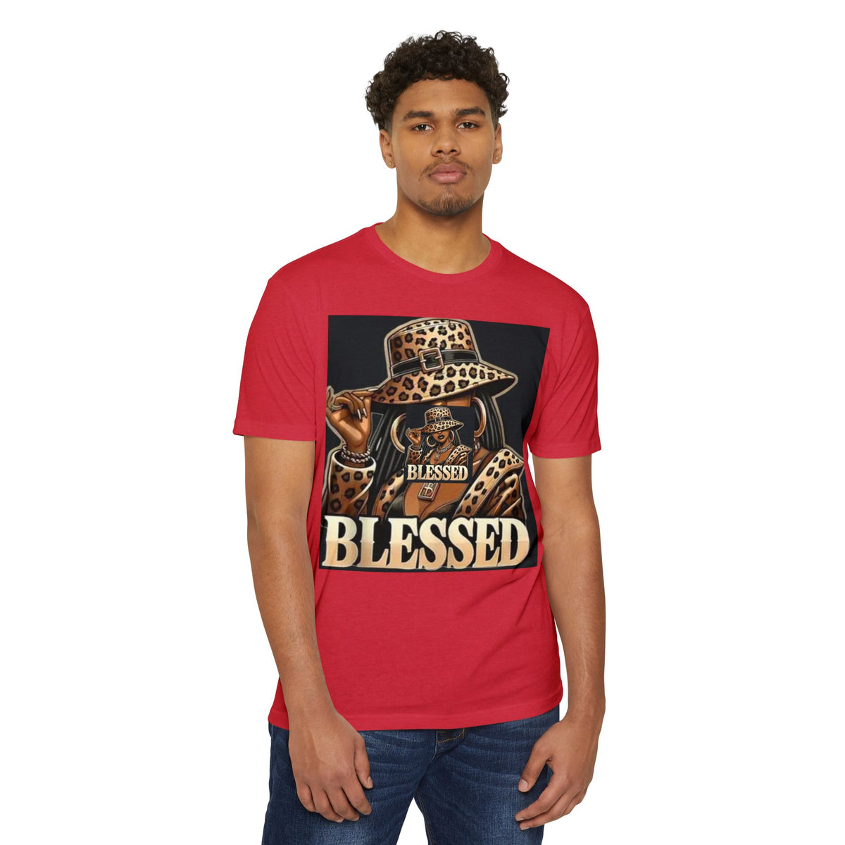 Blessed Leopard Hat T-Shirt
