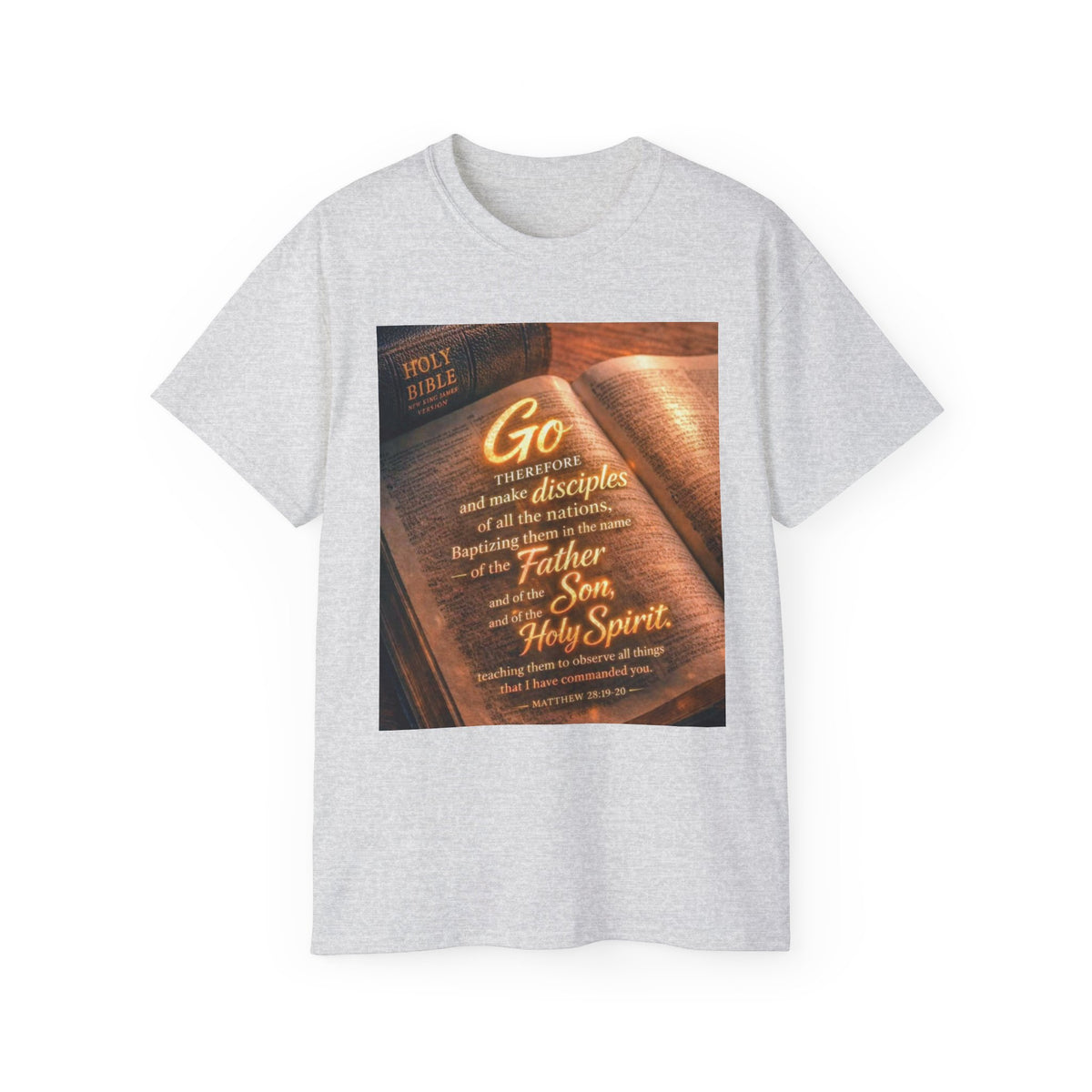 Christian Bible Verse T-Shirt — "Go...make disciples" Inspirational Faith Tee