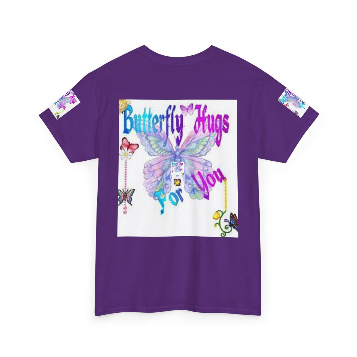 Butterfly Hugs Tee — Pastel Butterfly Graphic Shirt with "Butterfly Hugs For You"