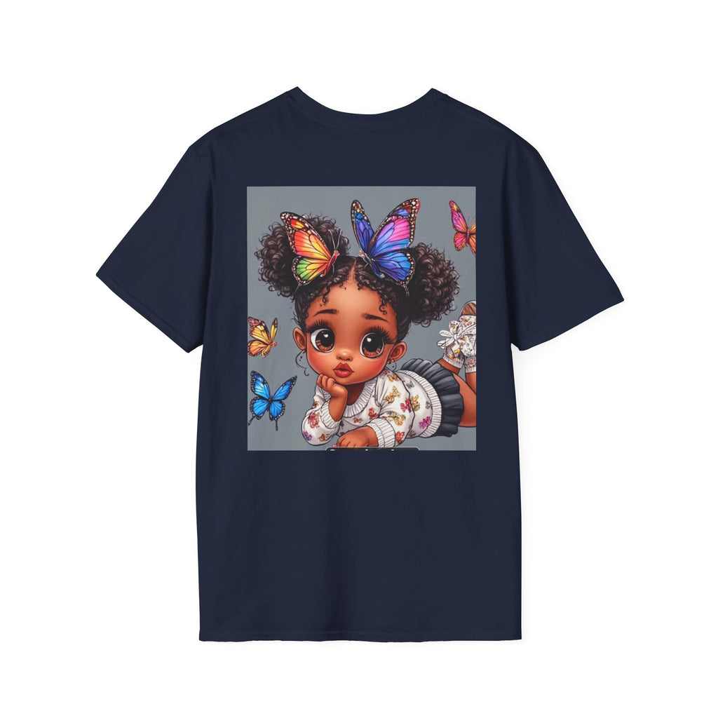 Butterfly Crown T‑Shirt — Cute Little Girl Illustration Tee