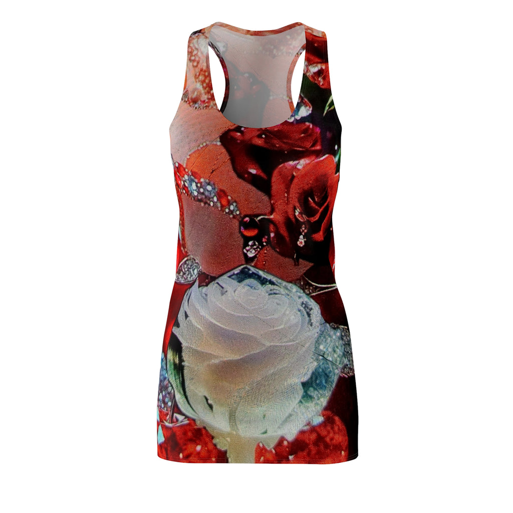 Racerback Dress — Red Rose Jewel All-Over Print