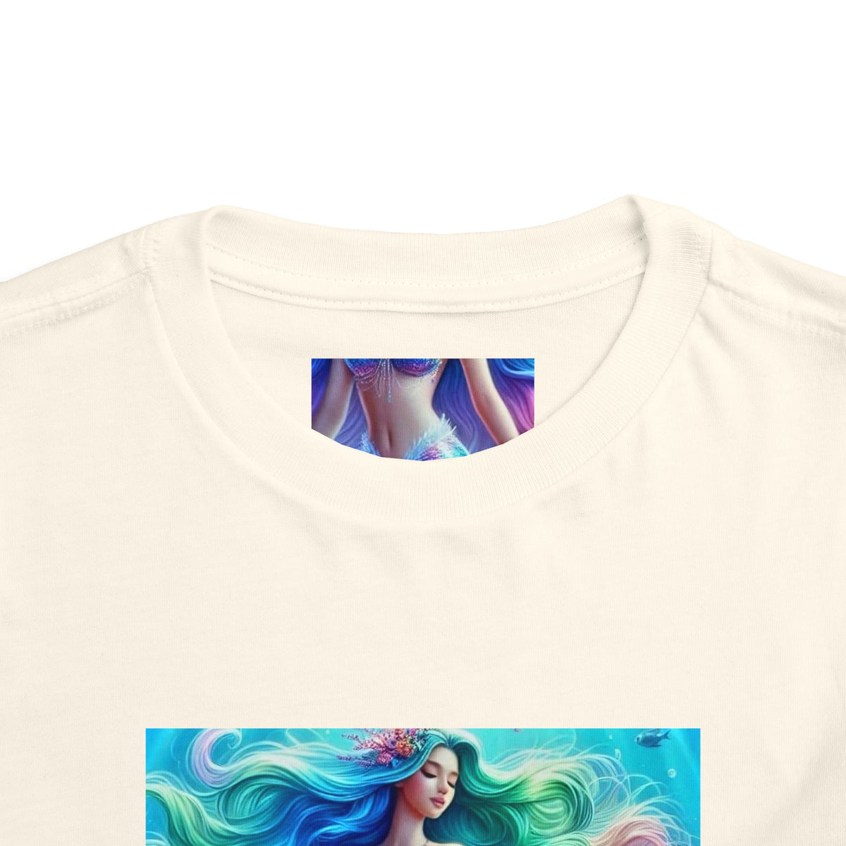 Toddler Mermaid Tee — Colorful Rainbow Sea Princess Short Sleeve Shirt