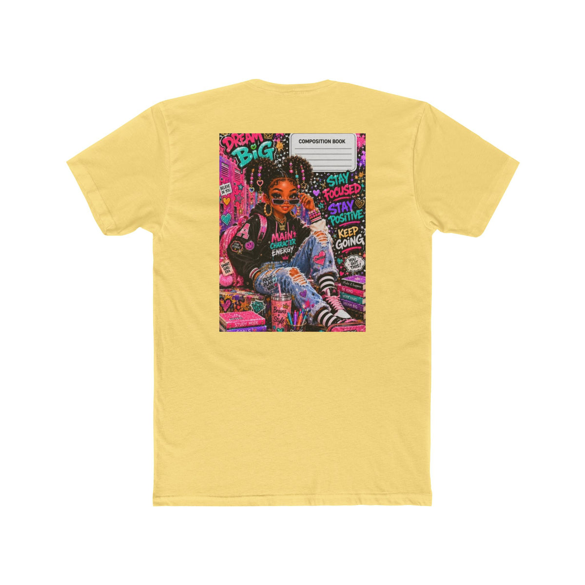 Dream Big Graphic Tee — Motivational Girl Street Art T-Shirt